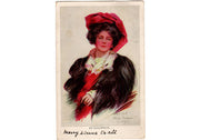 Vintage Rheinthal and Newman Postcard Pretty Woman Artist Signed Philip Boileau My Chauffeur - Avid Vintage