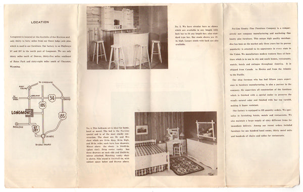 Nu Line Knotty Pine Furniture Longmont Colorado Product Brochure and Price List - Avid Vintage