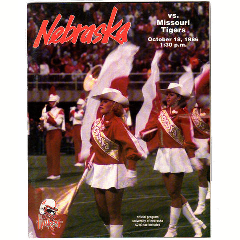 Vintage Nebraska Football Program Huskers vs. Missouri Tigers October 18, 1986 - Avid Vintage