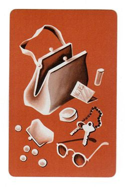 Vintage 1950s Playing Cards Kitsch Orange Purse and Set of Keys Lot of 3 Sunglasses - Avid Vintage