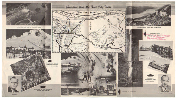 Vintage 1940s Oregon Travel Brochure Motor Tour City and Highway Map Guide Sightseeing - Avid Vintage