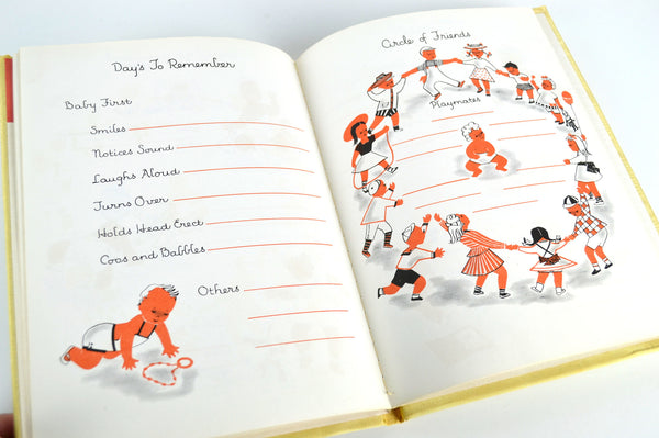 Our Baby Book Vintage 1950s Milestones and Firsts Designed by Marion Raider - Avid Vintage