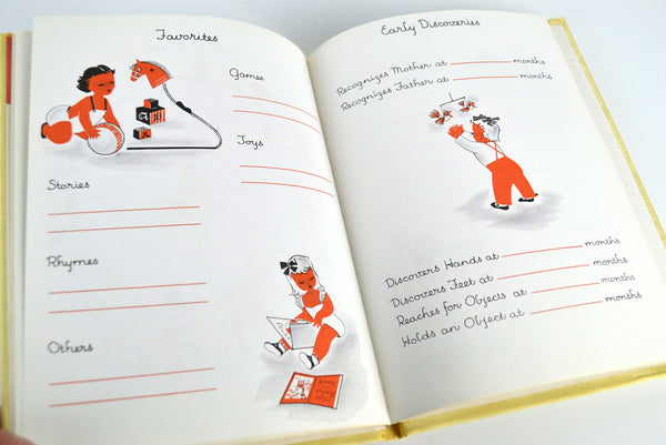 Our Baby Book Vintage 1950s Milestones and Firsts Designed by Marion Raider - Avid Vintage