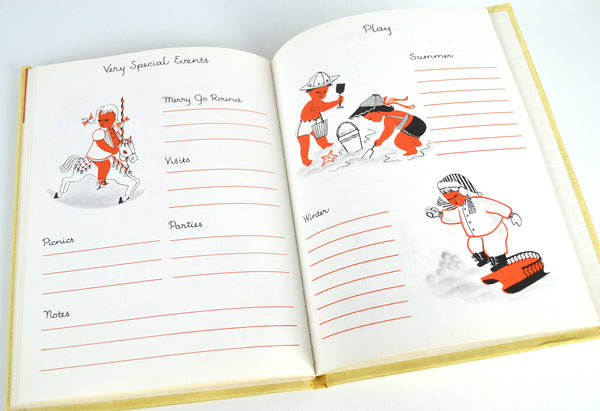 Our Baby Book Vintage 1950s Milestones and Firsts Designed by Marion Raider - Avid Vintage