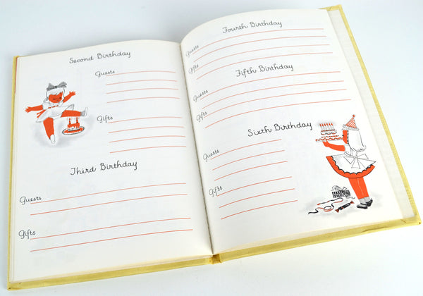 Our Baby Book Vintage 1950s Milestones and Firsts Designed by Marion Raider - Avid Vintage