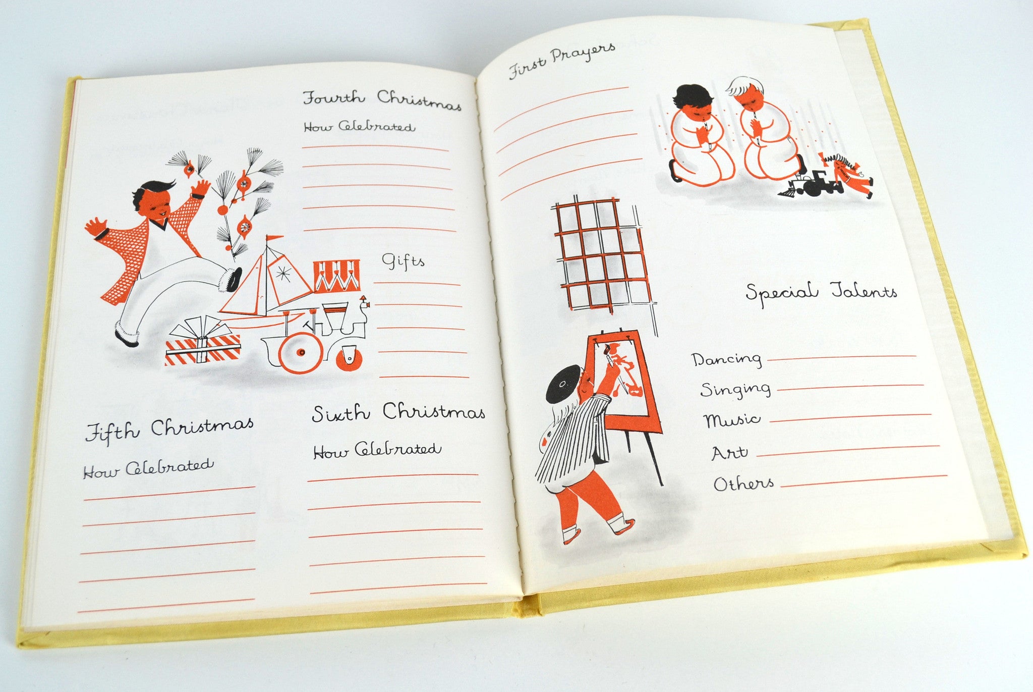 Our Baby Book Vintage 1950s Milestones and Firsts Designed by Marion Raider - Avid Vintage