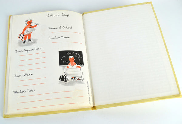 Our Baby Book Vintage 1950s Milestones and Firsts Designed by Marion Raider - Avid Vintage