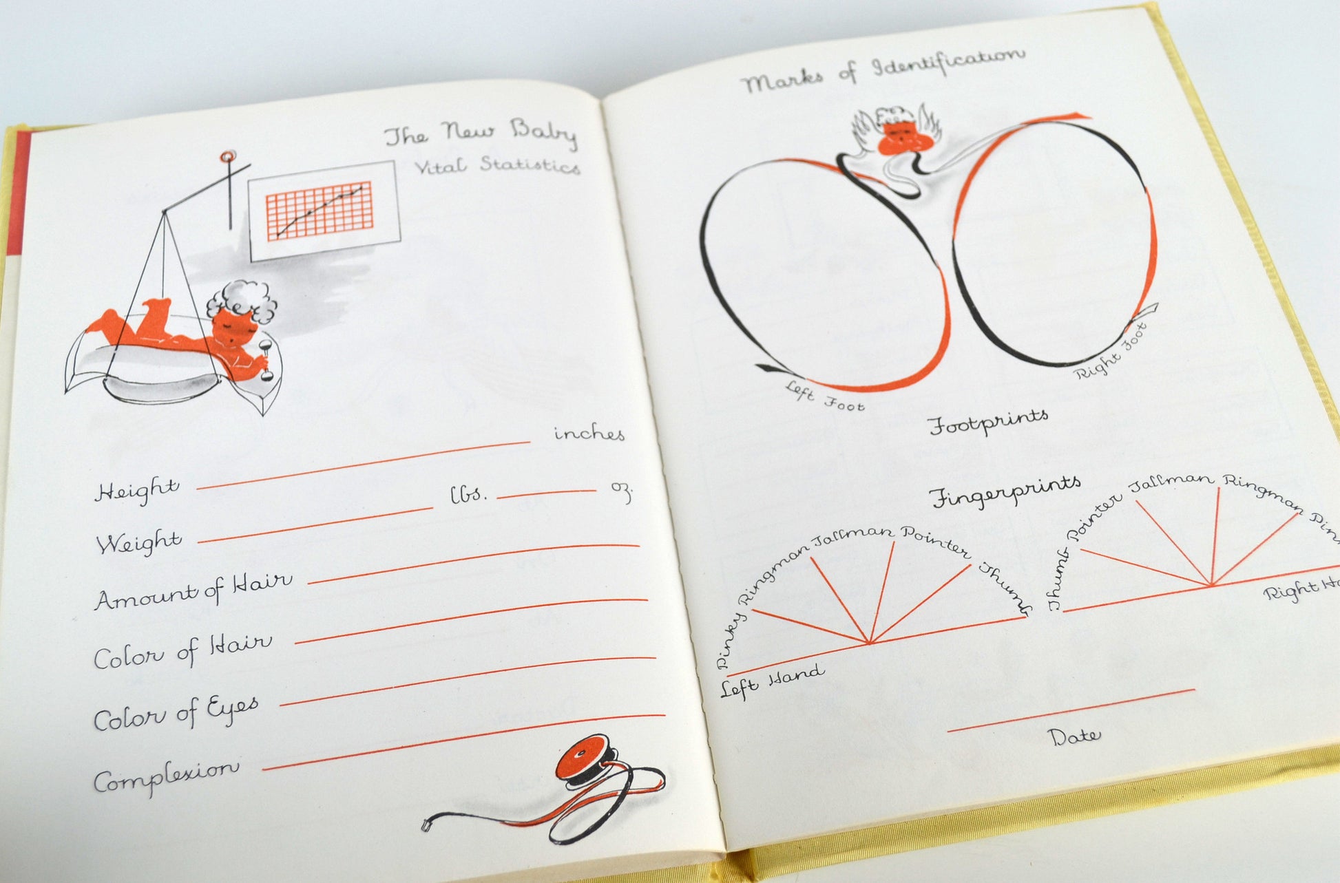 Our Baby Book Vintage 1950s Milestones and Firsts Designed by Marion Raider - Avid Vintage
