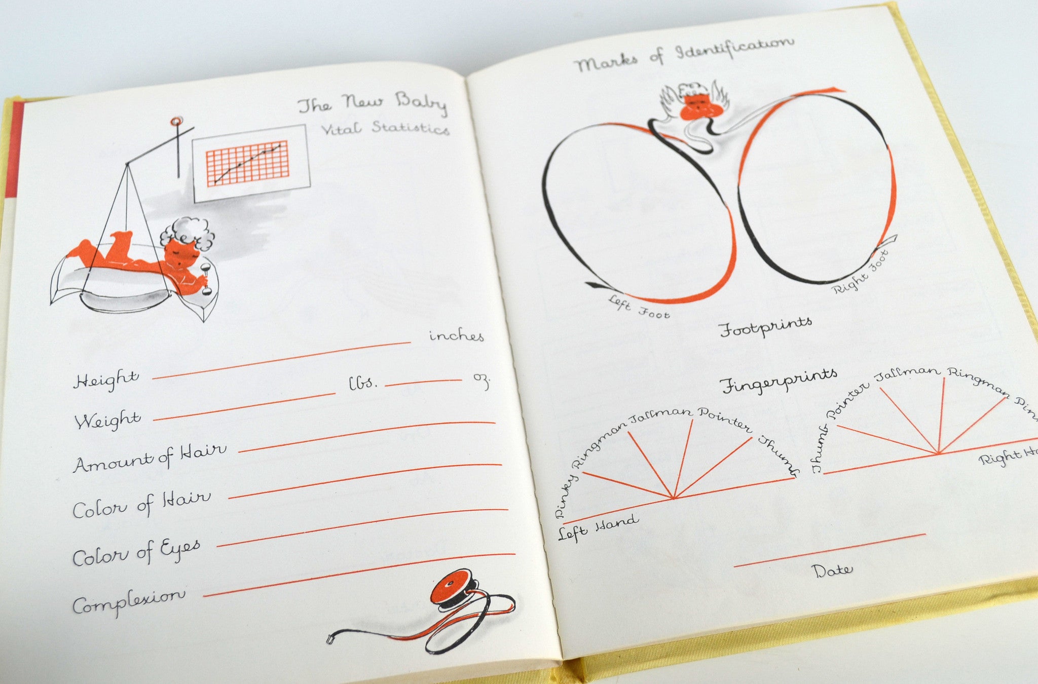 Our Baby Book Vintage 1950s Milestones and Firsts Designed by Marion Raider - Avid Vintage