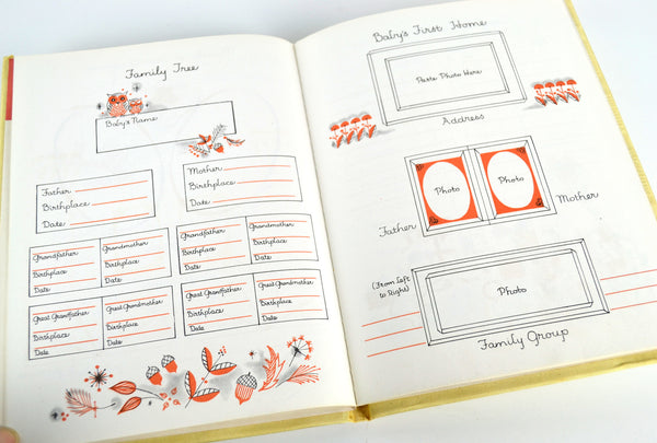 Our Baby Book Vintage 1950s Milestones and Firsts Designed by Marion Raider - Avid Vintage
