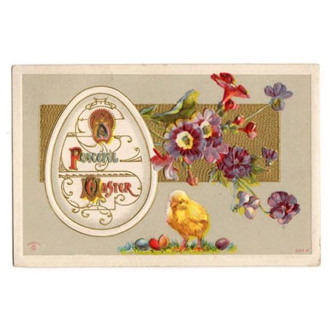 Vintage Floral Easter Greetings Postcard P Sander 1910s Paper Ephemera - Avid Vintage