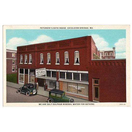 Vintage 1920s Excelsior Spring Missouri Souvenir Postcard Petersen's Bath House - Avid Vintage