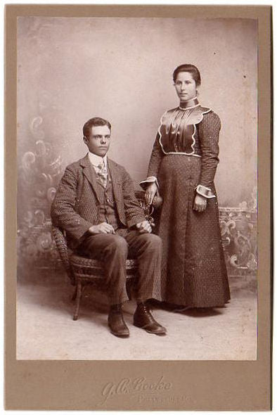 Antique Photo Phillipsburg Kansas Edwardian Couple - Avid Vintage