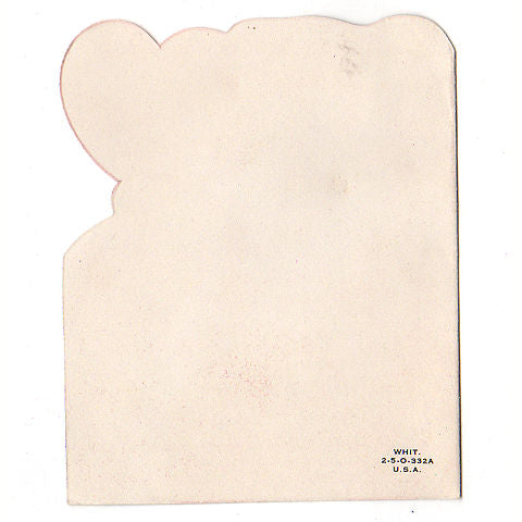 Vintage 1950s Whitman Flocked Valentine Card Cowgirl Puppy in Dress - Avid Vintage