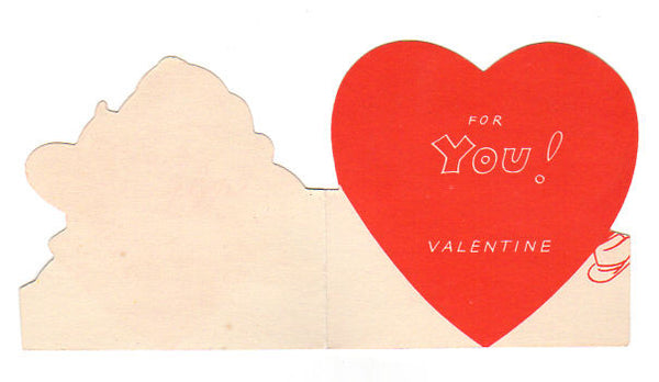 Vintage Puppy Dog in Hat 1950s Valentine's Day Greeting Card A-Meri-Card - Avid Vintage