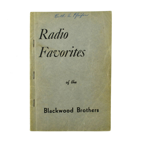 Radio Favorites of the Blackwood Brothers 1940s KMA Softcover Religious Song Book - Avid Vintage