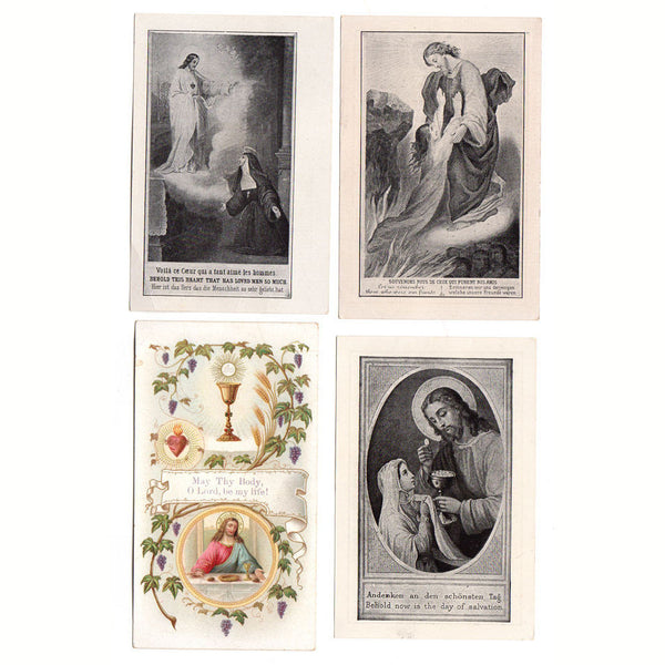 Antique Religious Prayer Cards Vintage Ephemera Lot of 4 - Avid Vintage