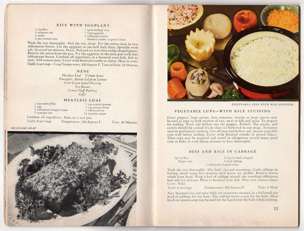 Vintage 1937 Cookbook RICE 200 Delightful Ways to Serve It Rice Dish Recipes - Avid Vintage