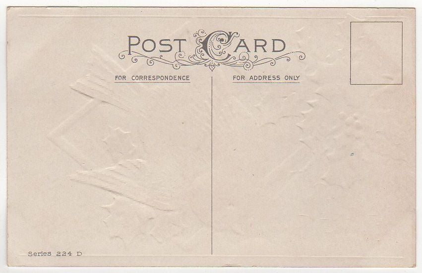 Robin on Gold Triangle Holly Antique Christmas Greetings Bird Postcard - Avid Vintage