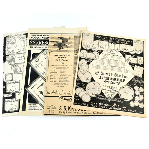 Vintage SS Kresge Wonder Art Vogart Needlework Catalogs 1938, 1939, 1942 - Avid Vintage