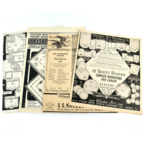 Vintage SS Kresge Wonder Art Vogart Needlework Catalogs 1938, 1939, 1942 - Avid Vintage