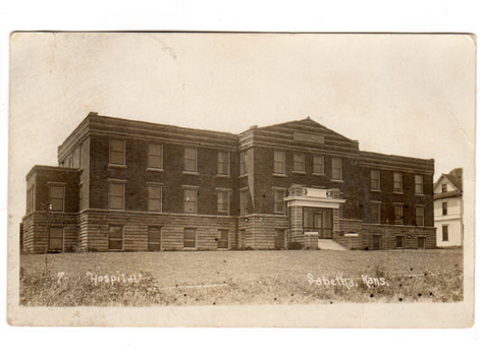 Vintage 1910s Sabetha Kansas Hospital Real Photo Post Card - Avid Vintage
