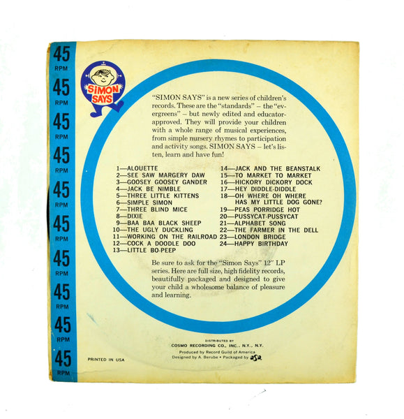 Vintage 1960s Simon Says Childrens 45 RPM Vinyl Record My Son John Emperor's New Clothes - Avid Vintage