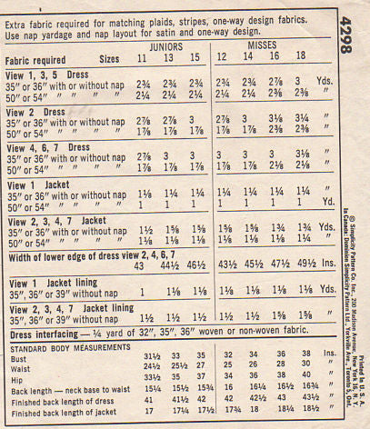 Vintage 1960s Simplicity Sewing Pattern 4298 Junior and Misses 7 Day Wardrobe Dress - Avid Vintage