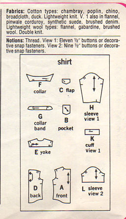 Simplicity 7698 Vintage 1970s Mens Top Stitched Shirt Pattern Adult Chest 40 - Avid Vintage