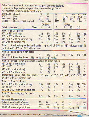 Vintage 1970s Simplicity Sewing Pattern 8991 Girls Dress and Pants Back Zipper - Avid Vintage