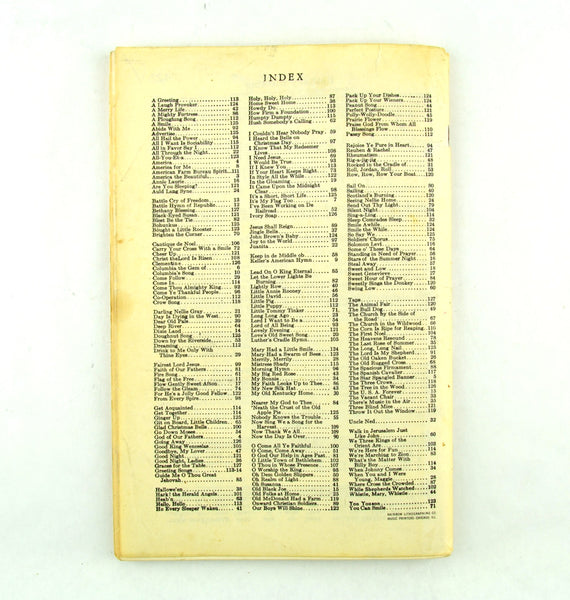Sing Sociability Songs 1928 Music Book Rodeheaver Hall Mack Company Winona Lake IN - Avid Vintage