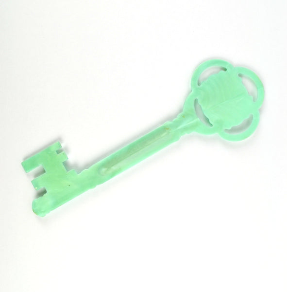 Vintage Skeleton Key Advertising Thermometer Fairbury Nebraska Farmers Union 1960s - Avid Vintage