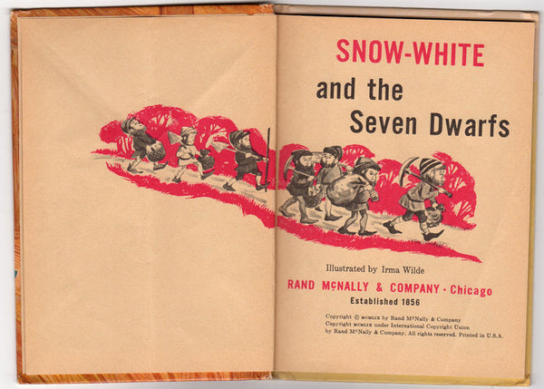 Snow White and the Seven Dwarfs 1959 Rand McNally Junior Elf Book 8028 Irma Wilde - Avid Vintage