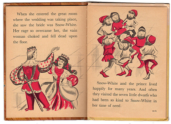 Snow White and the Seven Dwarfs 1959 Rand McNally Junior Elf Book 8028 Irma Wilde - Avid Vintage