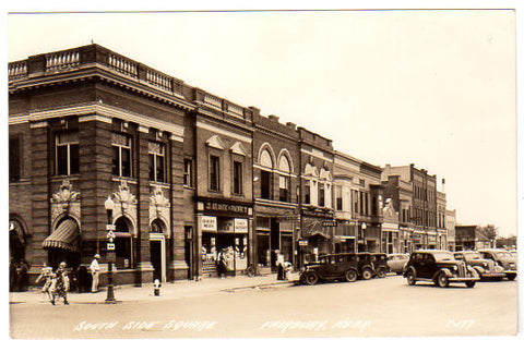 Vintage 1920s Fairbury Nebraska RPPC South Side of the Square Store Fronts Unused - Avid Vintage