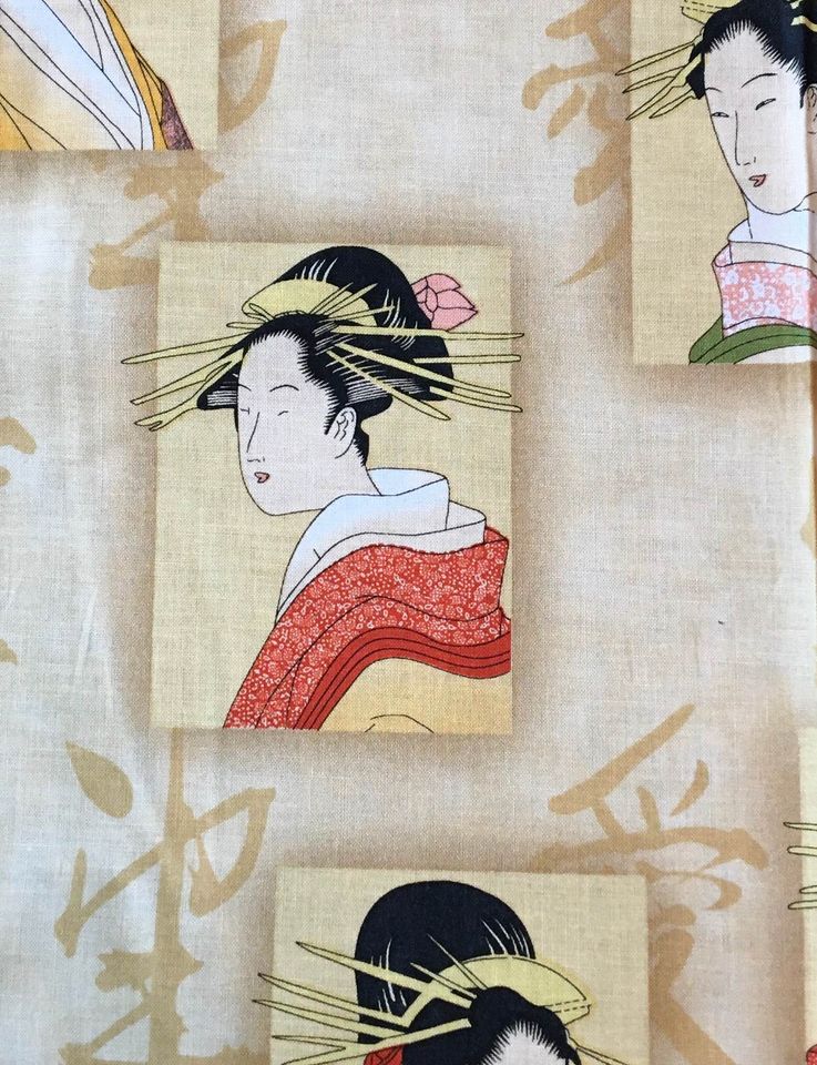 Springs Creative Fabric Portrait Frames Women in Kimonos 44 x 1 Yard - Avid Vintage