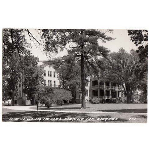 Vintage Nebraska City Nebraska Postcard State School for Blind 1940s Real Photo C 47 - Avid Vintage