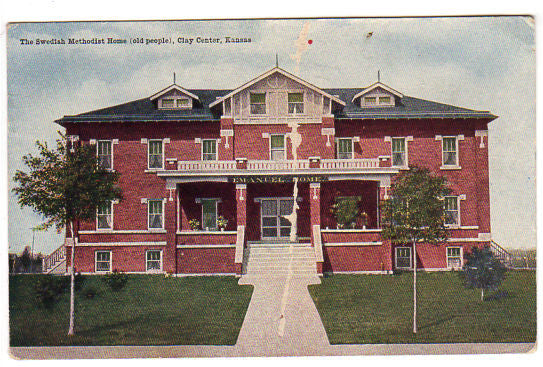 Vintage Swedish Methodist Home 1920s Clay Center Kansas Postcard - Avid Vintage