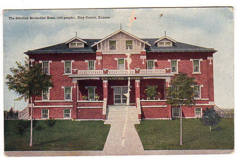 Vintage Swedish Methodist Home 1920s Clay Center Kansas Postcard - Avid Vintage