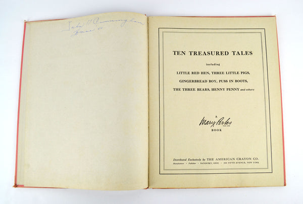 Ten Treasured Tales Little Red Hen Gingerbread Boy Hardcover Children's Book Mary Perks - Avid Vintage