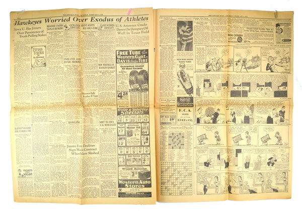 Vintage Nebraska Newspaper The Lincoln Star February 8, 1934 - Avid Vintage