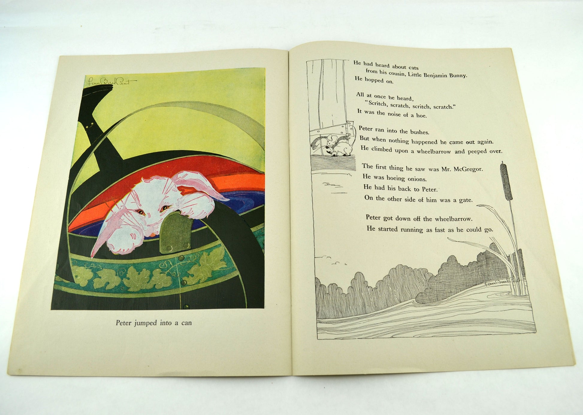 The Tale of Peter Rabbit by Beatrix Potter 1943 Children's Classic Book Color Illustrations - Avid Vintage