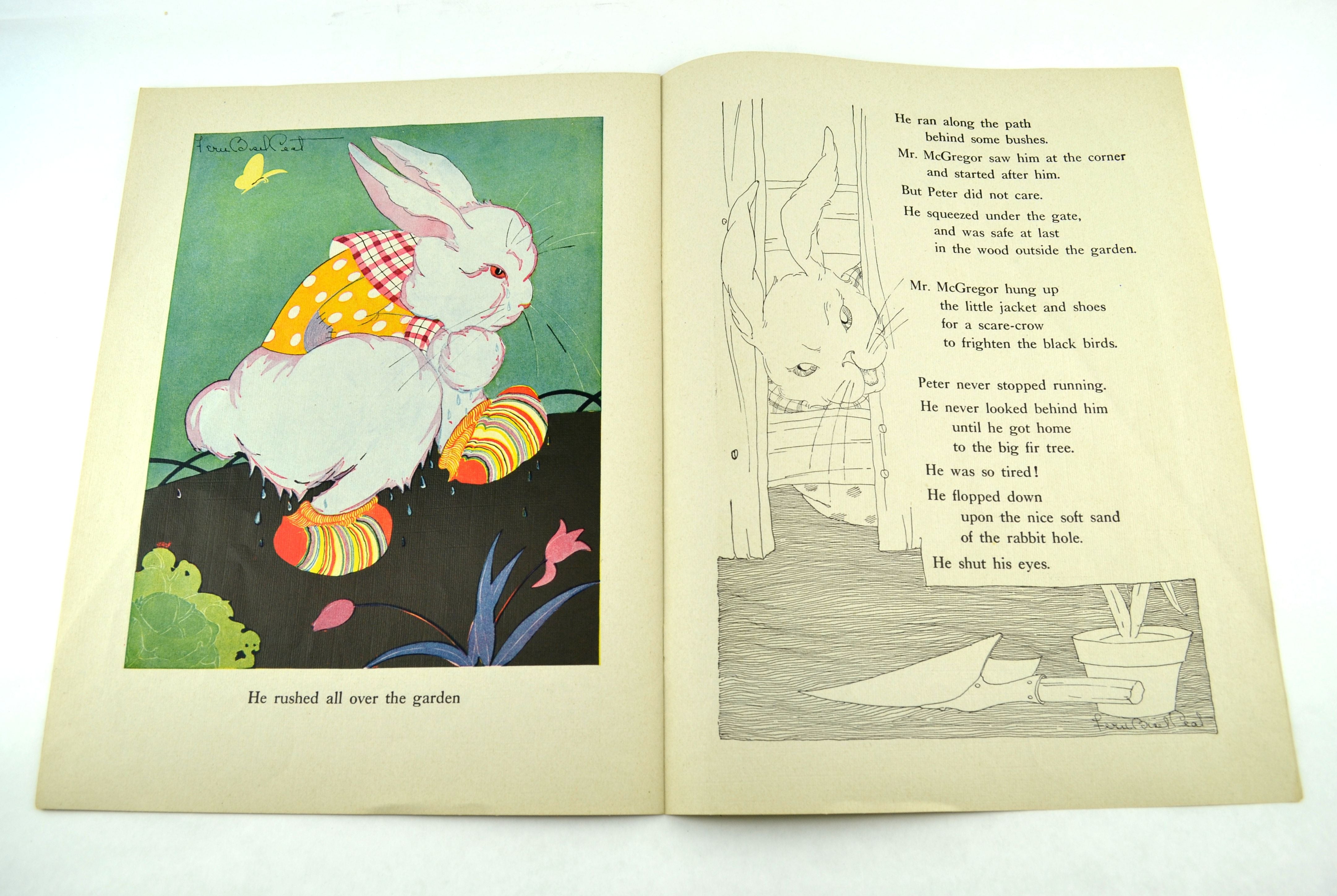 The Tale of Peter Rabbit by Beatrix Potter 1943 Children's Classic Book Color Illustrations - Avid Vintage