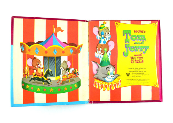 Tom and Jerry and The Toy Circus 1953 Whitman Tell a Tale Hardcover Children's Book - Avid Vintage