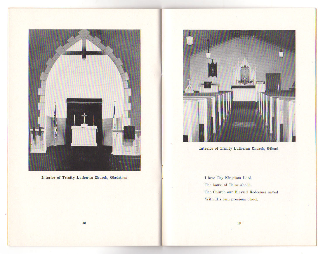 Vintage Lutheran Church Gilead Gladstone Nebraska 1959 Anniversary Booklet - Avid Vintage