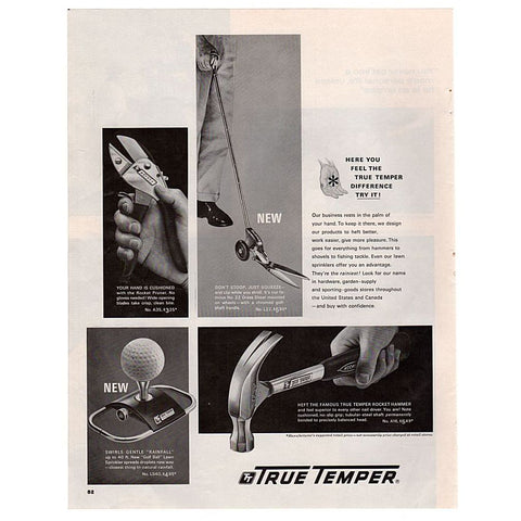 Vintage True Temper Tool Magazine Advertisement 1963 Garden Tool Print Ad