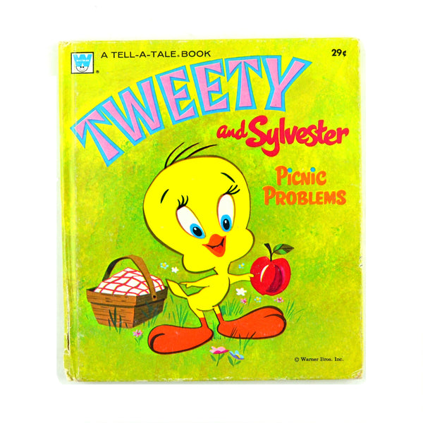 Tweety and Sylvester Picnic Problems 1970 Whitman Tell a Tale Hardcover Children's Book - Avid Vintage