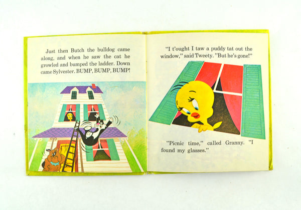 Tweety and Sylvester Picnic Problems 1970 Whitman Tell a Tale Hardcover Children's Book - Avid Vintage