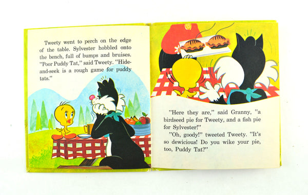 Tweety and Sylvester Picnic Problems 1970 Whitman Tell a Tale Hardcover Children's Book - Avid Vintage
