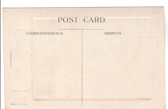 Vintage Patriotic Postcard 48 Star American Flag with Map of USA Unused - Avid Vintage